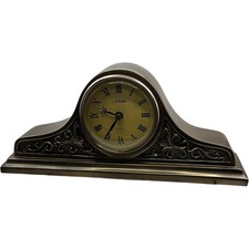 Juliana Quartz Mantel Clock Antique Brass Finish Roman Numerals Battery Clock