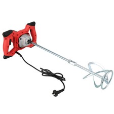 110v Electric Plaster Paddle Mixer Mortar Paint Cement Stirrer Whisk 6 Speed
