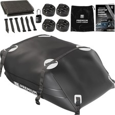 BOACAY Car Roof Box, 425L Extra-Large Top Storage Bag for Vehicles with Rack or