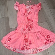 Bindu poppy layered pink floral dress