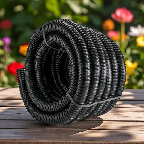 32mm black corrugated - black,