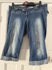 Knee Length Denim Shorts, Size 18