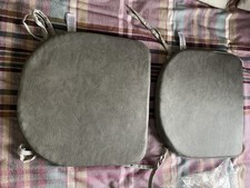 NEXT pair of dinning  chair  Grey Faux Leather Seat Cushion/pads