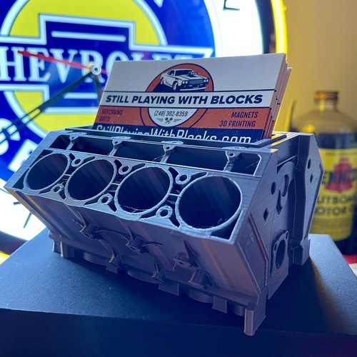 Engine block business card - v8,