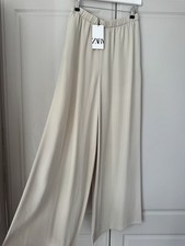 Zara  Off White Beige Wide Leg