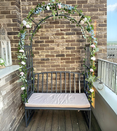 Metal garden bench - metal,