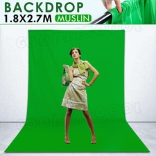 6x9Ft Photo Chroma key Green Screen Backdrop Studio Muslin Background Collasible
