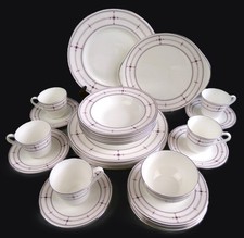 Royal Doulton Dinner Service Set INFINITY for 6. Plates Bowls White Bone China
