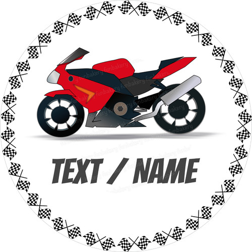 Motorbike cake topper - cake, party