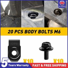 For Toyota Plastic Clips and M6 Body Bolt U-nuts for Engine Bay Covers & Shields