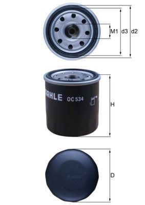 Mahle oc534 oil - oc534,