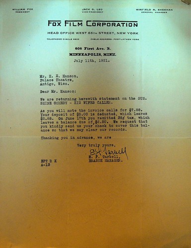Fox film letterhead july - film, 11