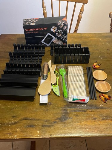 Pcs sushi making kit - sushi, bamboo