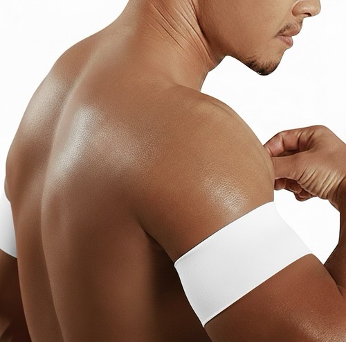 2pcs white arm bicep elastic - arm,