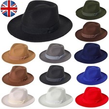 Mens Wide Brim Fedora Hat