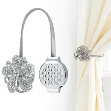 2Pcs Magnetic Curtain Tiebacks Crystal Tie Backs Buckle Clips Holdbacks Home