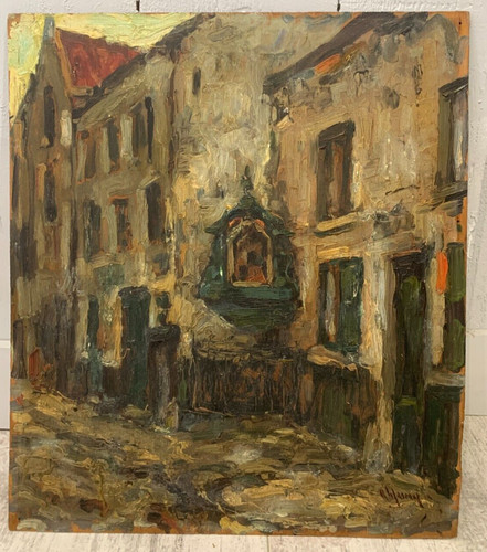 Old oil panel - old,