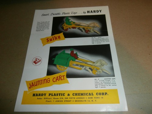 Vintage toy brochure sulky - vintage,