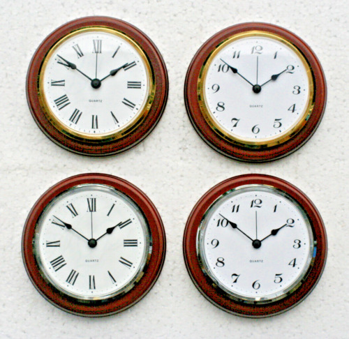 Small mahogany wall clocks - mahogany, new