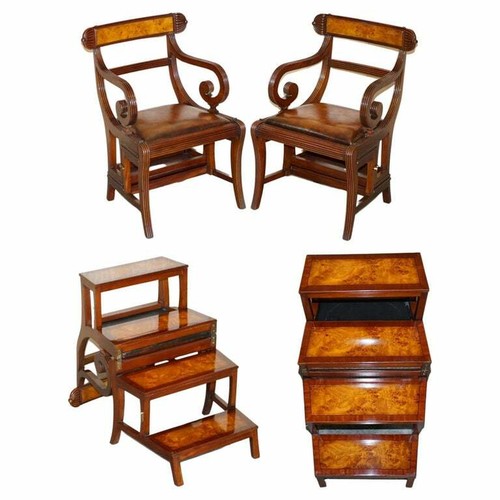 Burr walnut brown leather - burr,