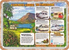 METAL SIGN - 1976 Commer Space Caravans Commer Guide to Freedom Vintage Ad 2