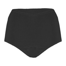 Ladies Plain BLACK Incontinence Briefs Pants Knickers Built in Waterproof Pad