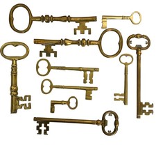 Antique Brass Skeleton Keys