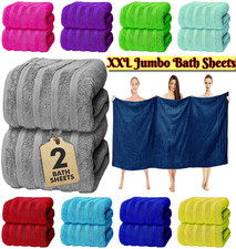 2x Big Super Jumbo Bath Sheets