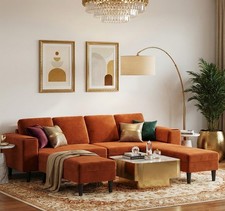 Orange U Shape Sofa Cinema Sofa SALE New READY TO DELIVER 3 DAY DELIVERY