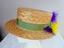 OLNEY STRAW BOATER HAT - SIZE
