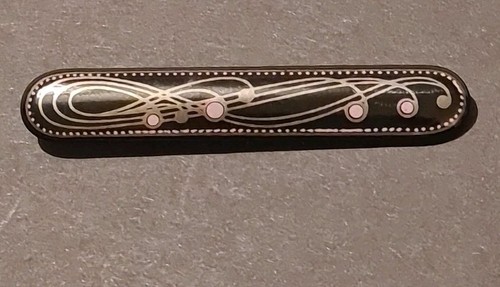 Black pink enamel bar - black,