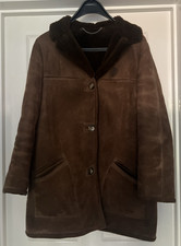 Ladies Dark Brown Sheepskin Coat size 16