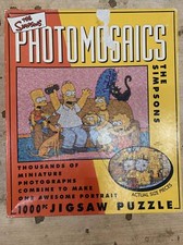 The Simpsons 1000 Piece Photomosaic Puzzle New Read Description (H)