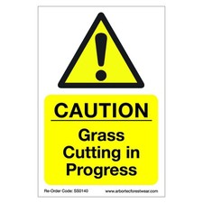 Treehog Correx Saftey Sign CAUTION Grass Cutting in Progress