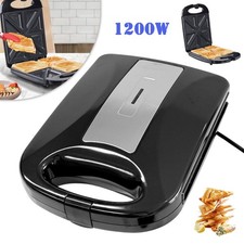 4 Slice Sandwich Toaster, 1200W Deep Fill Toastie Maker with Non-Stick Plates UK
