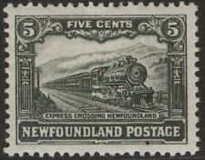 NEWFOUNDLAND 176 5c GREY GREEN EXPRESS TRAIN 1931 LABRADOR PUBLICITY VF MPH 