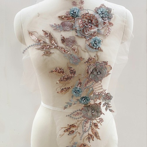 Crystal blossom lace - crystal,