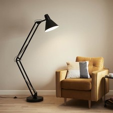 Floor Lamp Matt Black Retro