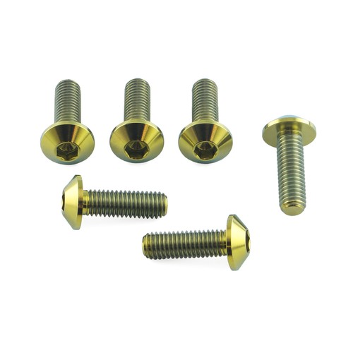Titanium disc bolts gold - titanium,