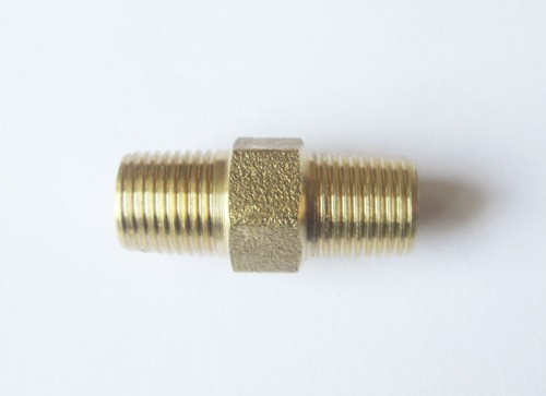 Bsp brass straight connector - brass, /