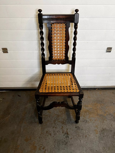 Antique high back wooden - high,