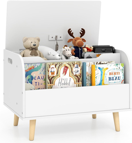Wooden toy box kids storage - wooden,