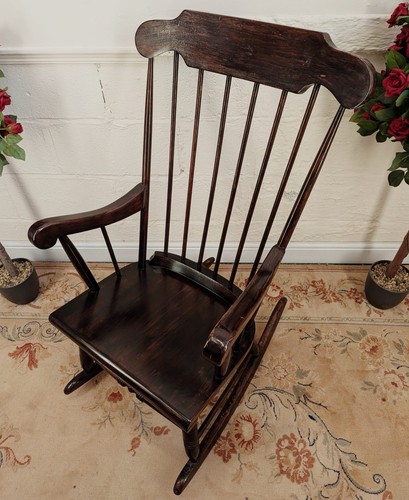 Vintage oak stained stick back - oak,