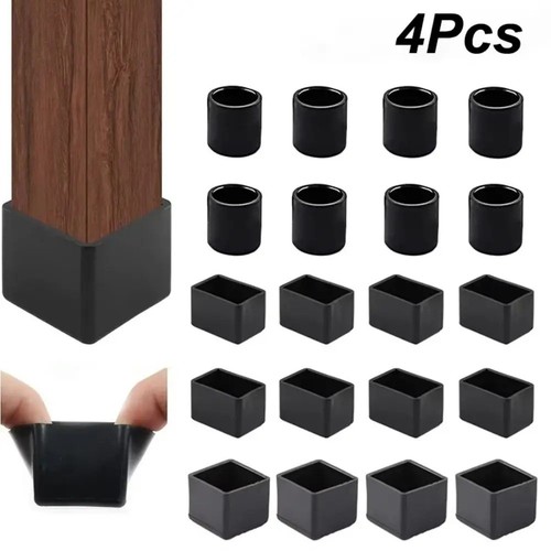 Square silicone chair leg - square,