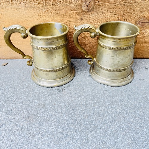 Pair vintage english pewter - english,