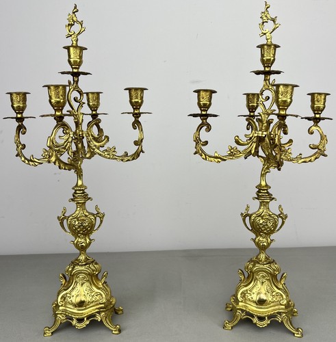 Pair candelabras vintage - of,