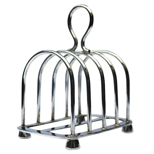 Antique silver plated toast - an,