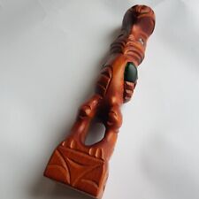 New Zealand Teko Tawa timber wood totem Tiki NZ Maori art vintage Moana