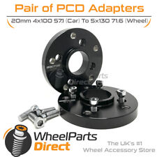 Adapters 4x100 57.1 to 5x130 71.6 20mm for VW Caddy [Mk2] 4 Stud 96-04