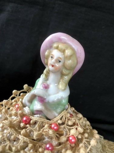 Antique porcelain half doll - porcelain, half-doll